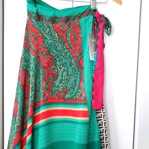 NEW wrap skirt - multi wear, silk dresses